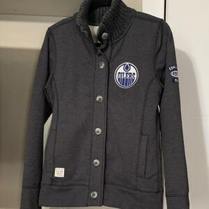 Women's Gray Button-Up Jacket